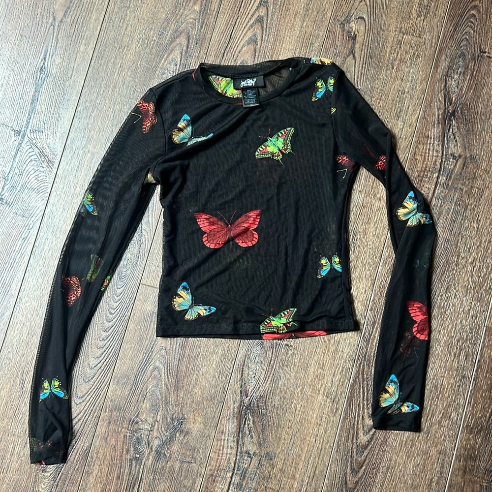 Mesh butterfly long sleeve